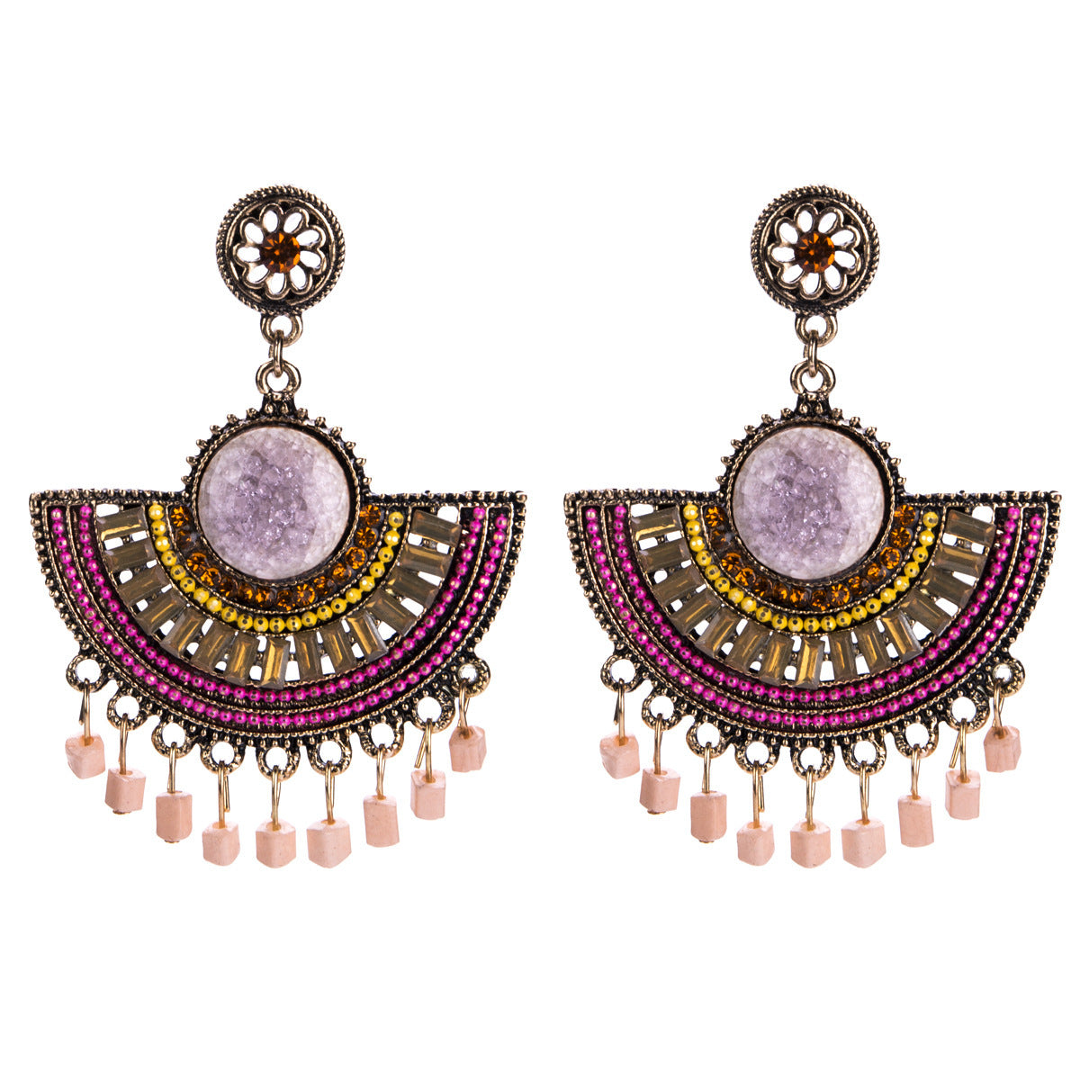 Elegant Bohemian Tassel Earrings For Women Beads dangle Vintage