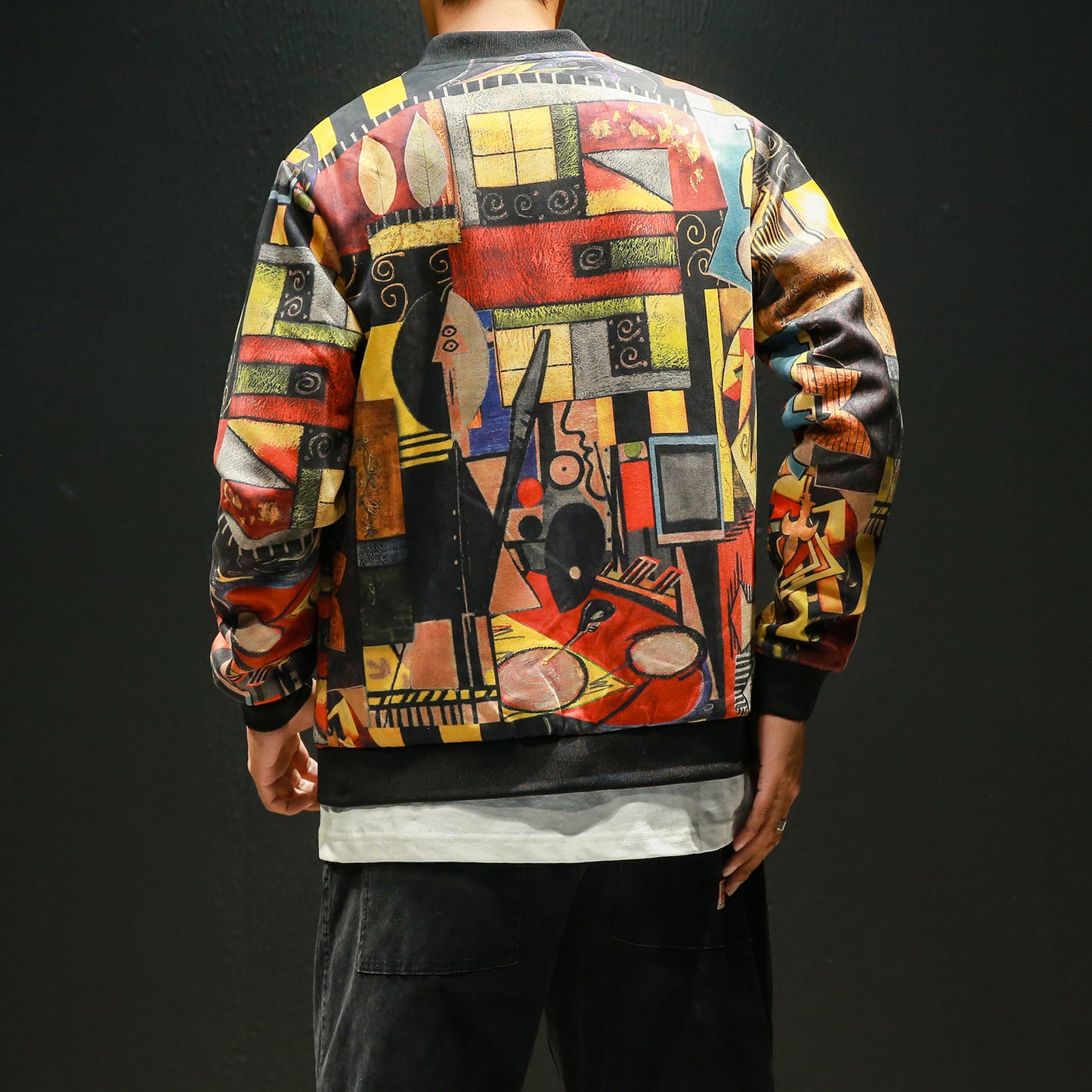 Men's Digital Print Jacket Jacket