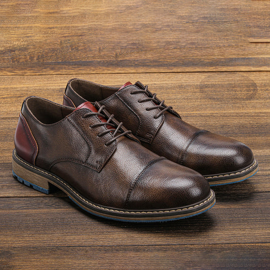Business Casual Men's Summer Retro Trend Plus Size Leather Shoes