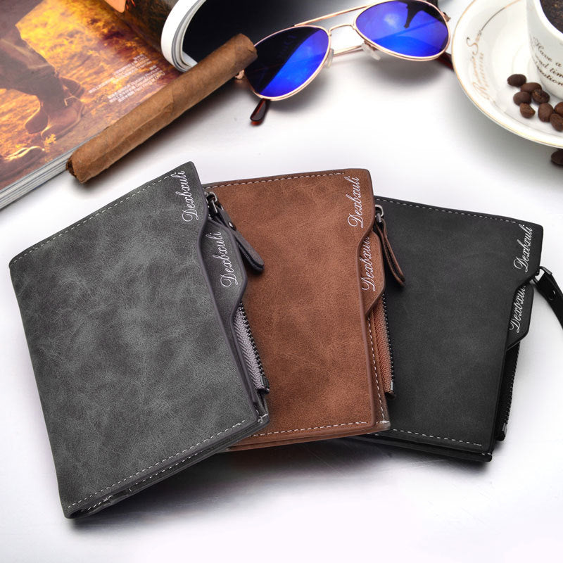 New men's short multifunctional Wallet Card Wallet Vintage multi personality card bag purse spot