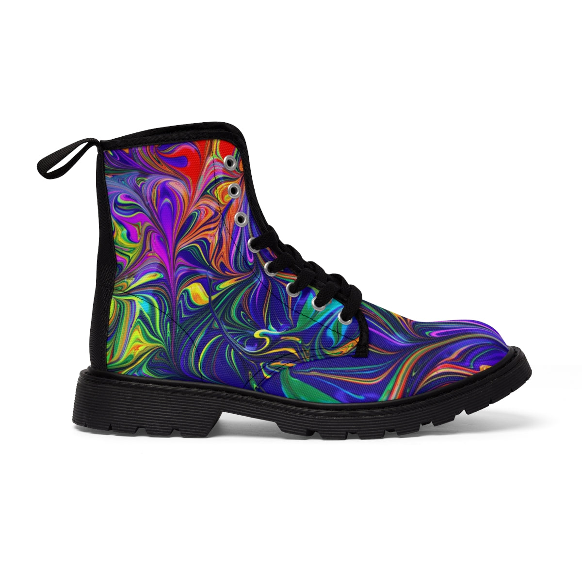 Women's Canvas Boots with colorful design