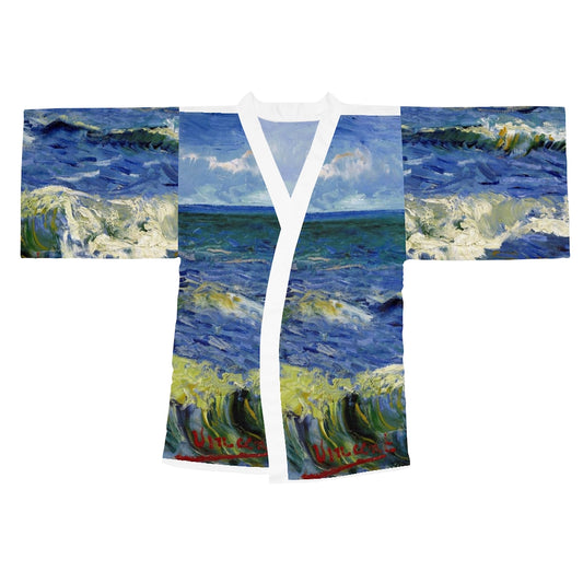 Long Sleeve Kimono Robe with Vincent Van Gogh design (shipped to USA & Canada)