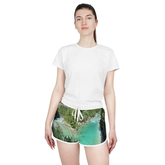 Women's Relaxed Shorts (AOP) with Soca River Photo (shipped to USA & Canada)
