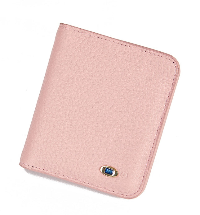 Men and Women's wallet real leather short money baotou intelligent bluetooth anti-theft anti-theft fashion wallet.