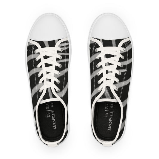 Men's Low Top Sneakers with Zebra design, photo by Pierre Lemos (shipping to US, Canada and Europe)