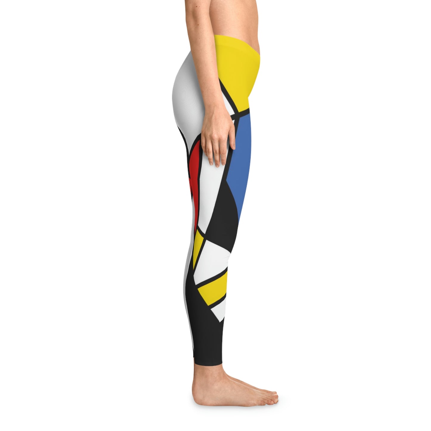 Stretchy Leggings (AOP) Mondrian design (shipping from US)