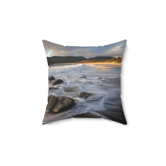 Square Pillow with relaxed nature Photo (shipped to USA & Canada)