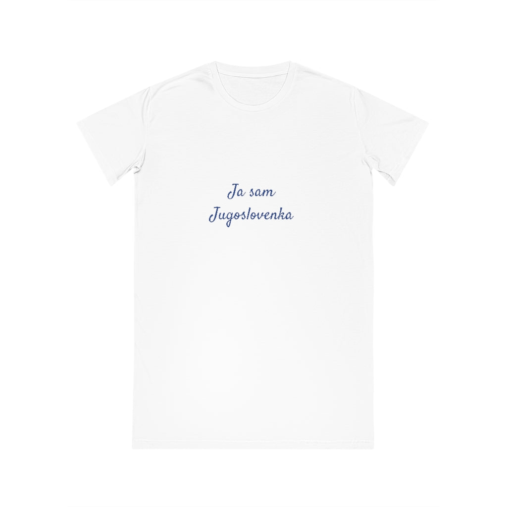 Spinner T-Shirt Dress with text design Ja sam Jugoslovenka (shipping from Germany)