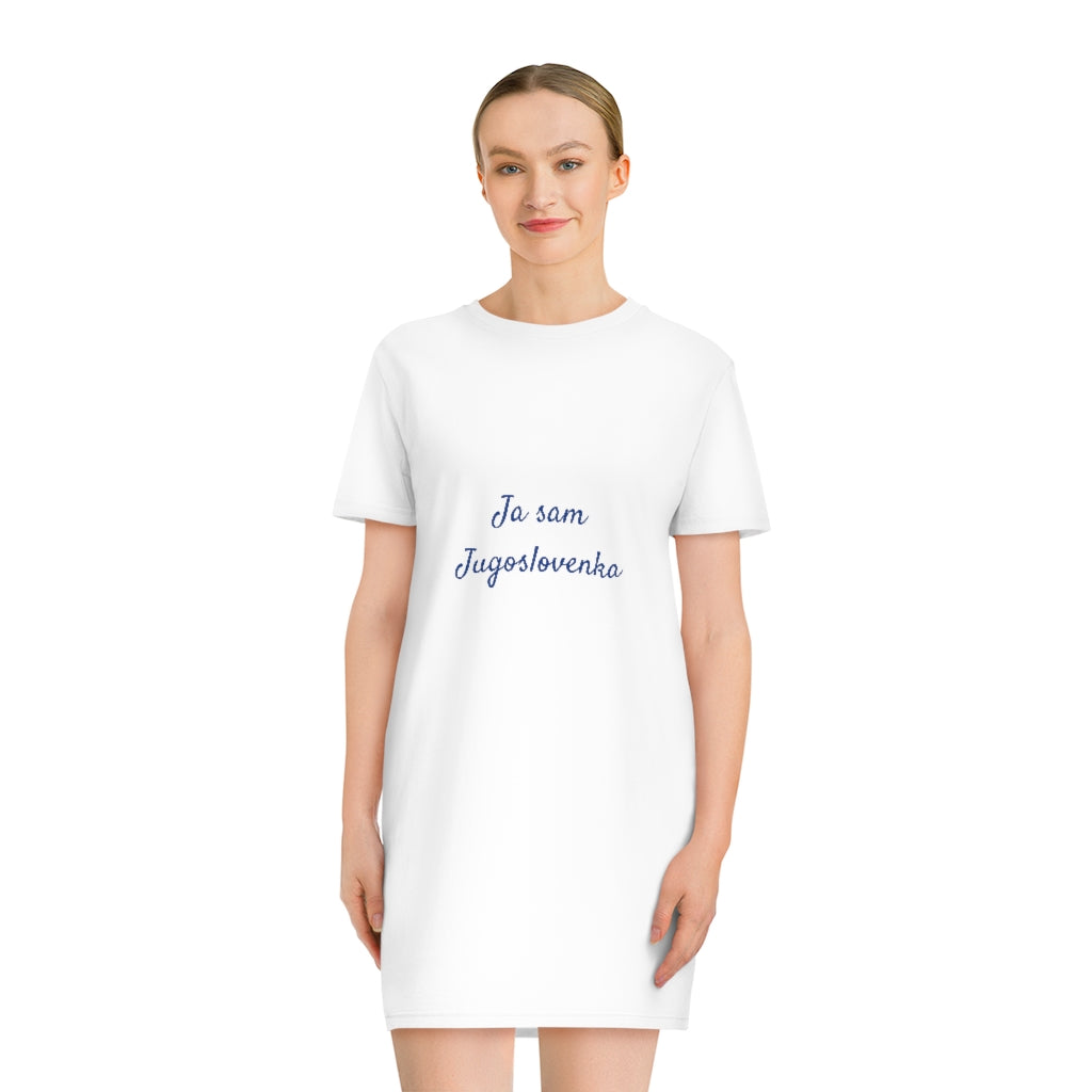 Spinner T-Shirt Dress with text design Ja sam Jugoslovenka (shipping from Germany)