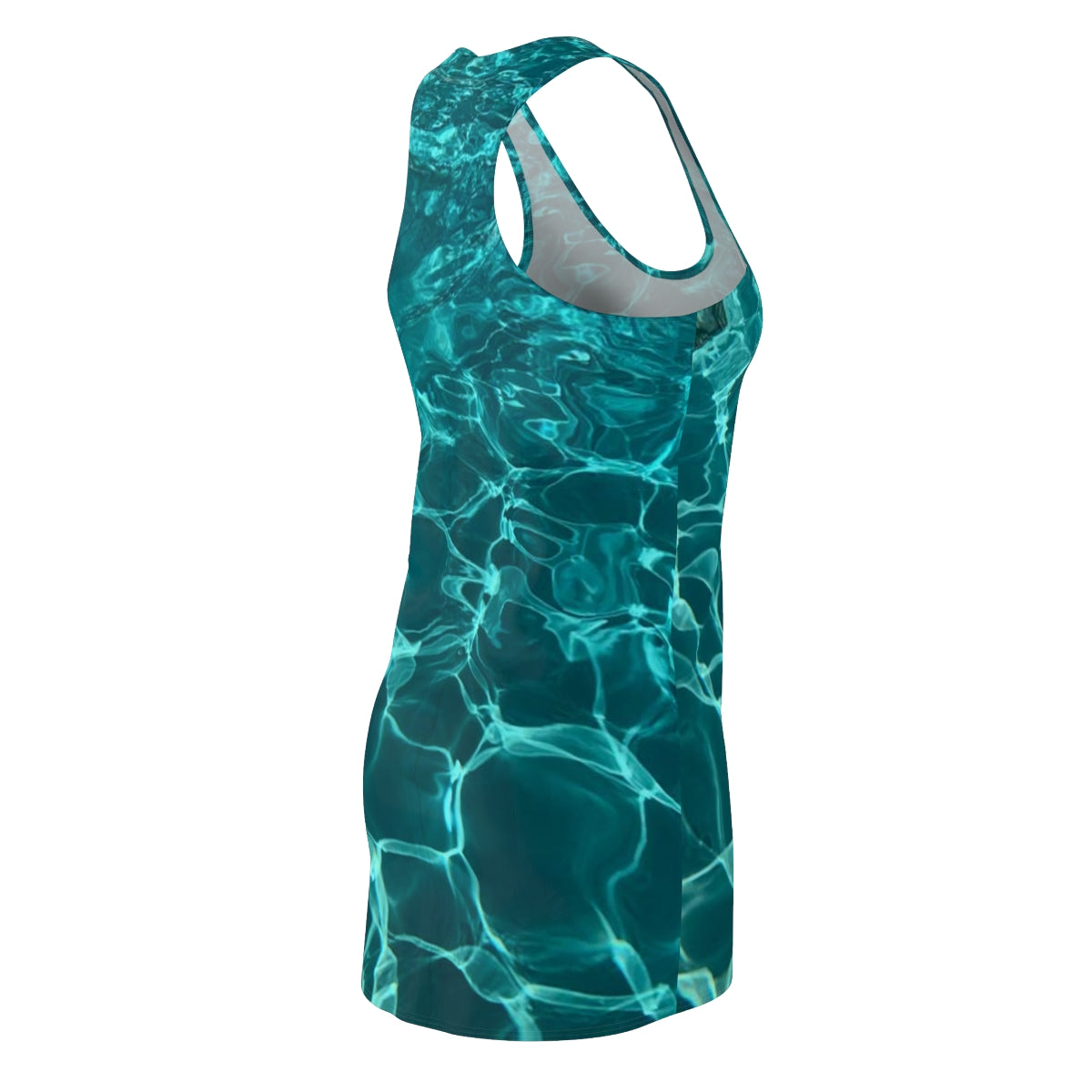 Women's Cut & Sew Racerback Dress with Turquoise color design