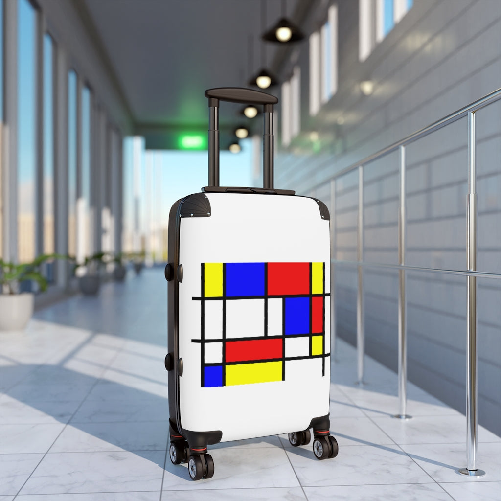 Suitcases with Mondrian design (shipped to USA & Canada)