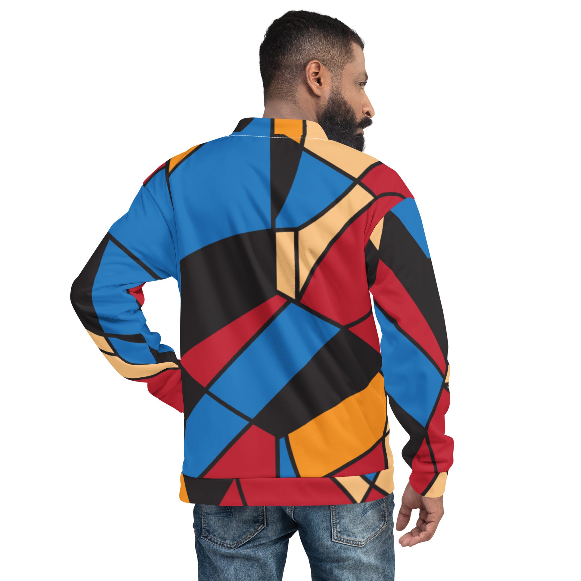 Mondrian unisex bomber