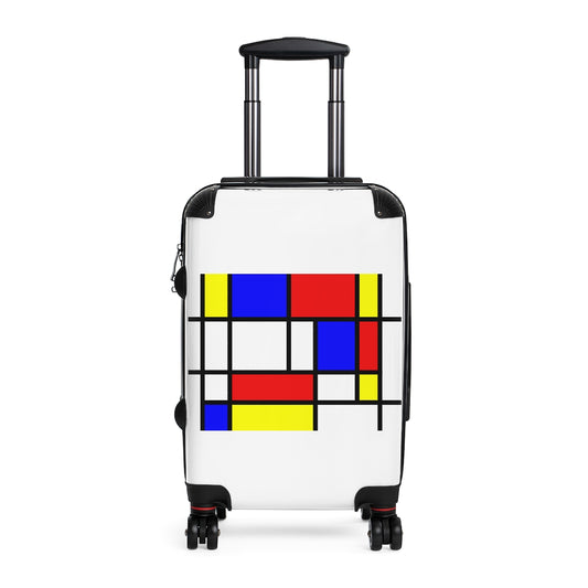 Suitcases with Mondrian design (shipped to USA & Canada)