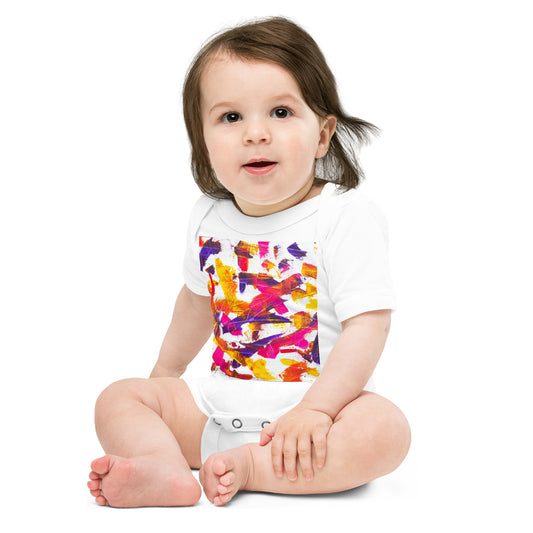 Baby short sleeve one piece with colorful design (shipping to Europe, US and Canada)