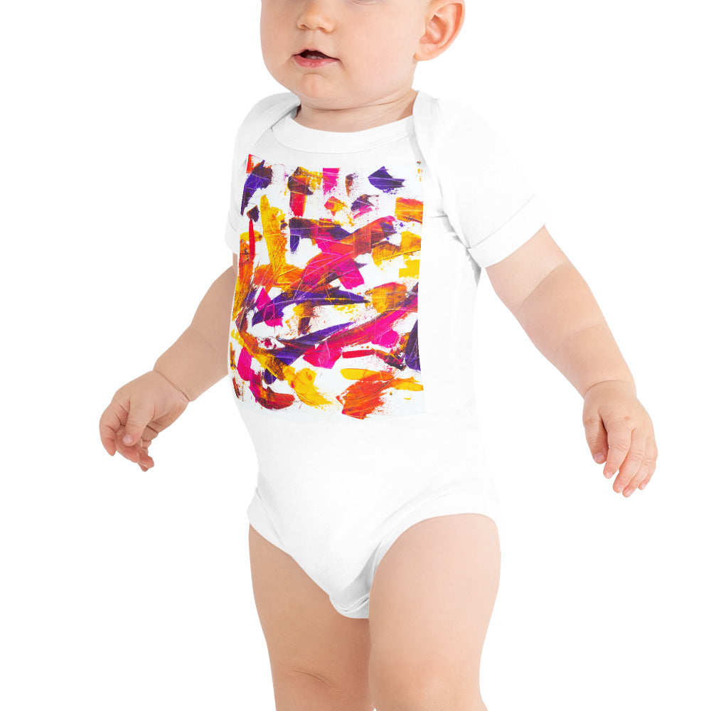 Baby short sleeve one piece with colorful design (shipping to Europe, US and Canada)