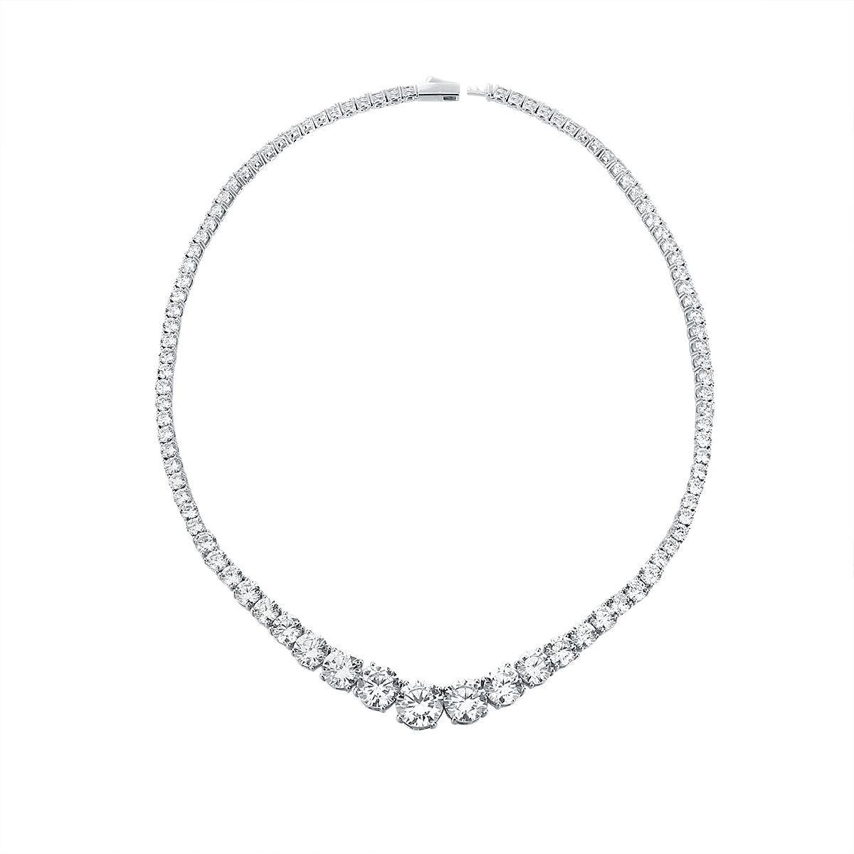 Silver Diamond Necklace For Women