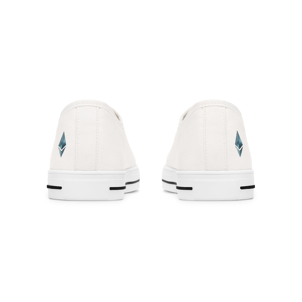Women's Low Top Sneakers with Ethereum Logo design (shipped to USA & Canada)