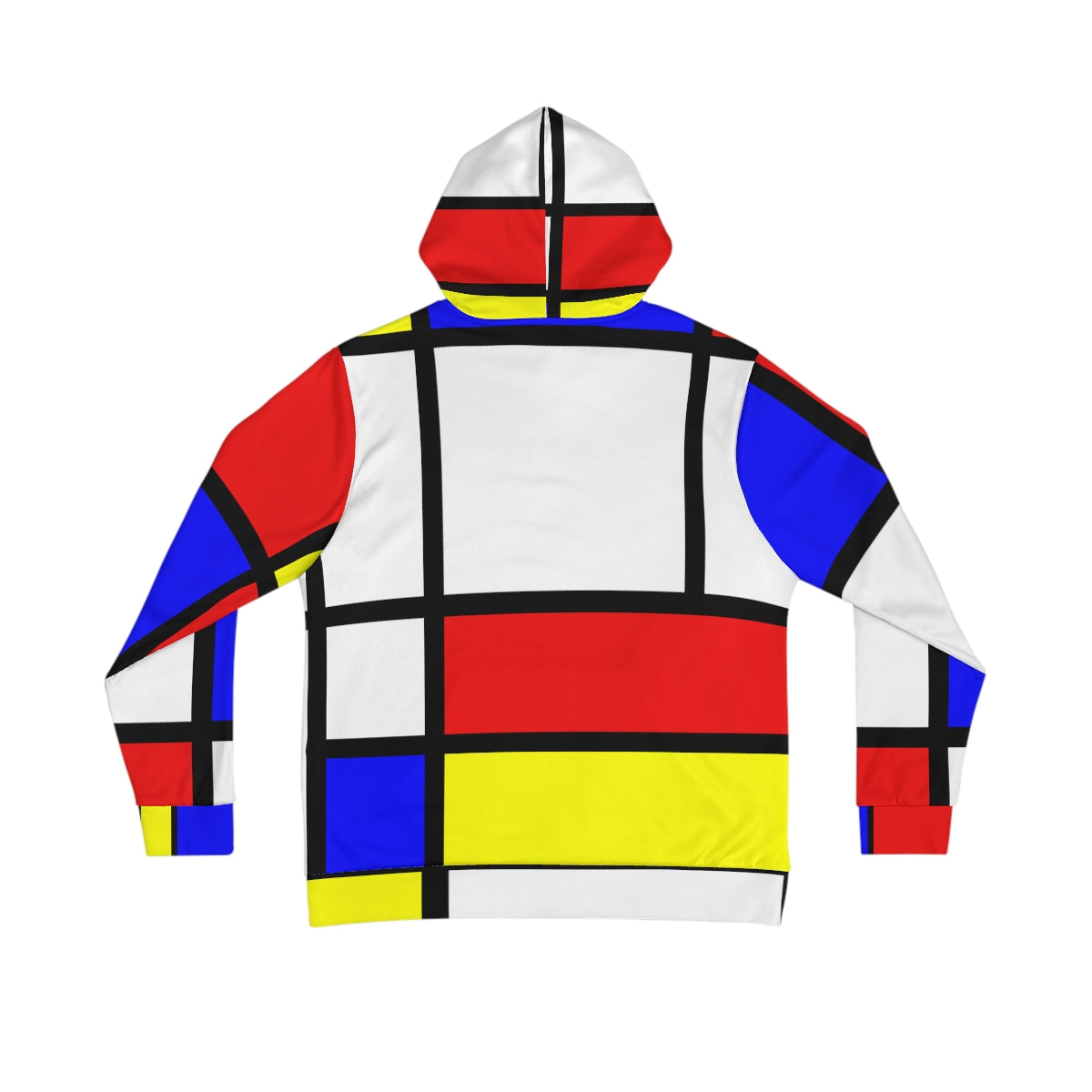 Men's All-Over-Print Hoodie with Mondrian design (shipping from Germany) - L size