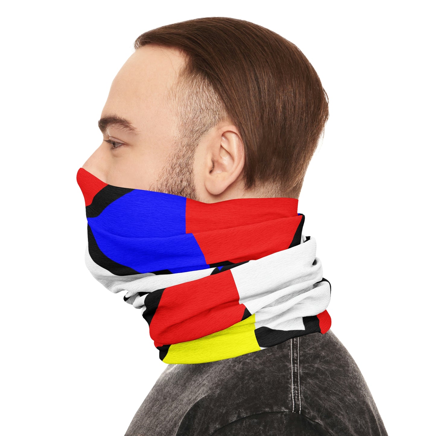 Tube Scarf with Mondrian design (shipping from Germany)