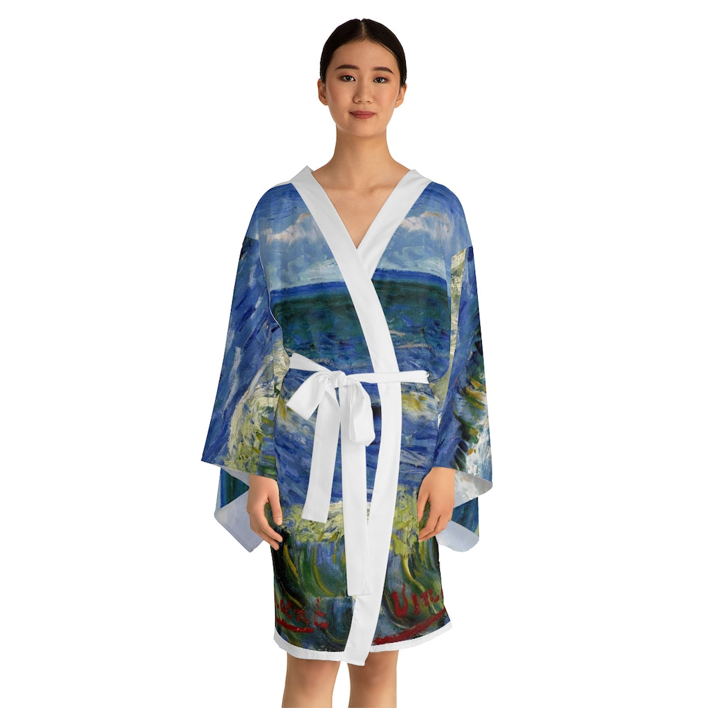 Long Sleeve Kimono Robe with Vincent Van Gogh design (shipped to USA & Canada)