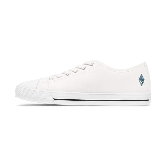 Women's Low Top Sneakers with Ethereum Logo design (shipped to USA & Canada)