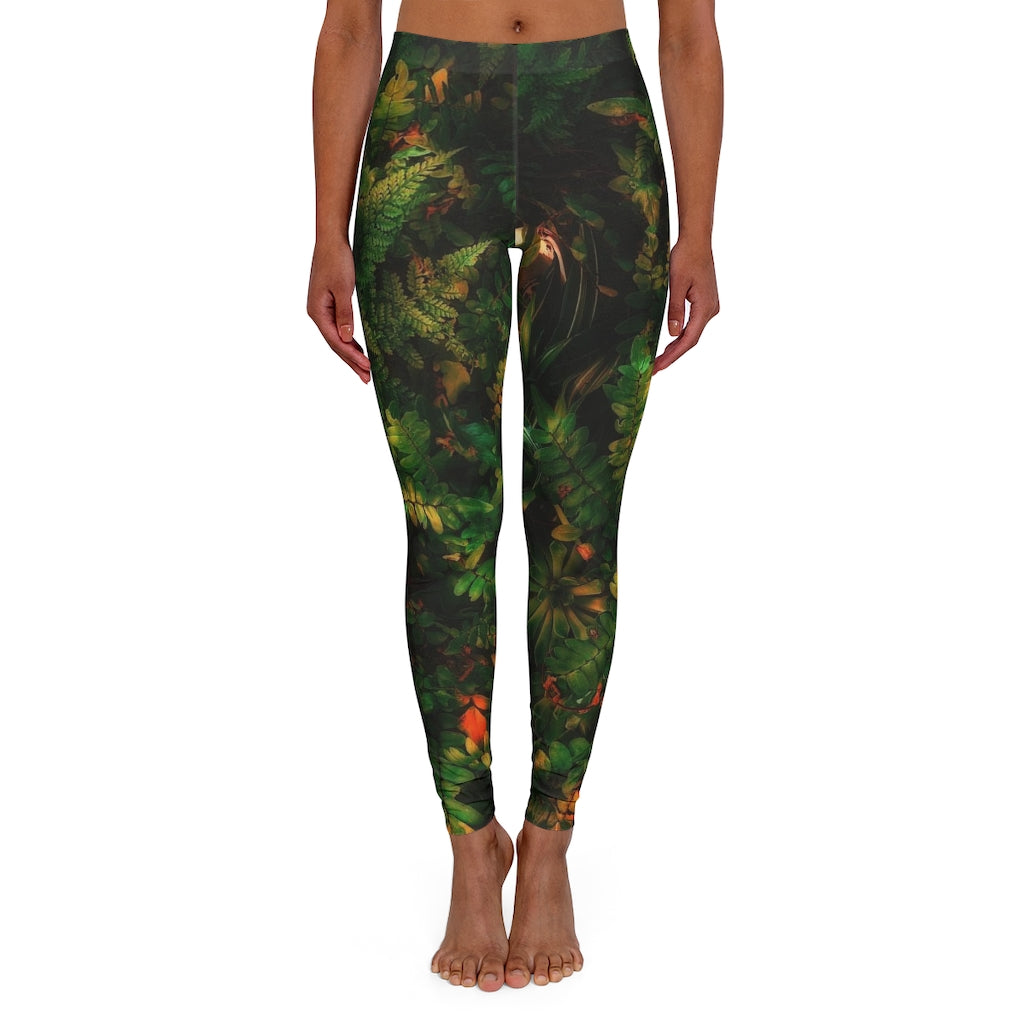 Women's Spandex Leggings with forest nature design (shipping to US, Canada & Europe)