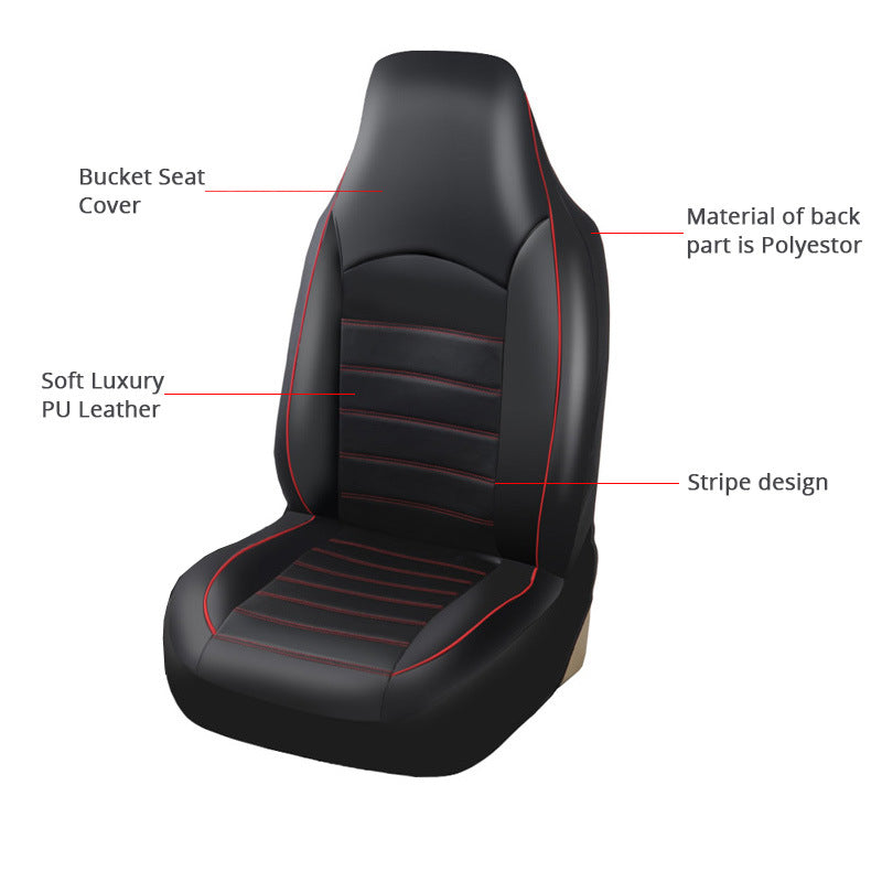 One-piece PU Leather Double Front Car Seat Cover