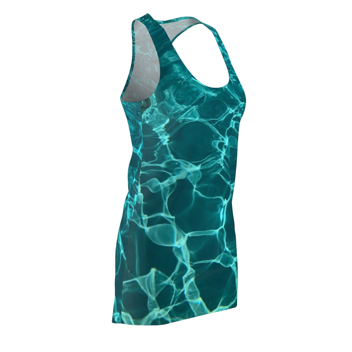 Women's Cut & Sew Racerback Dress with Turquoise color design