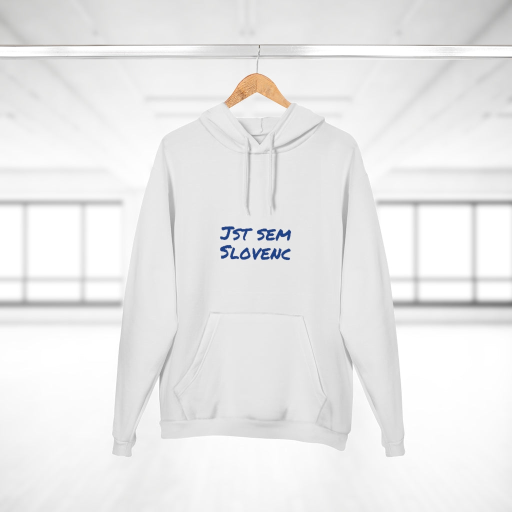 Unisex Pullover Hoodie with text "Jst sem slovenc" (shipping from Germny)