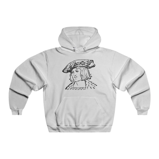 Men's NUBLEND® Hooded Sweatshirt with Leonardo da Vinci design (shipped to USA & Canada)