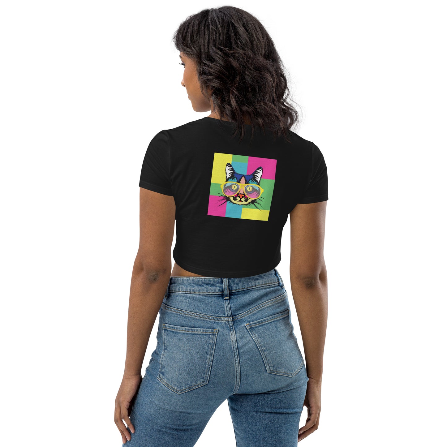 Organic Crop Top with Pop art design, by Vecteezy.com