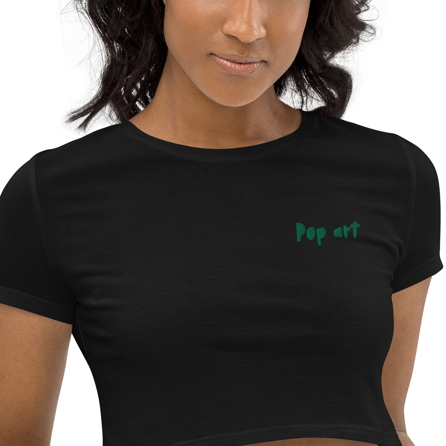 Organic Crop Top with Pop art design, by Vecteezy.com