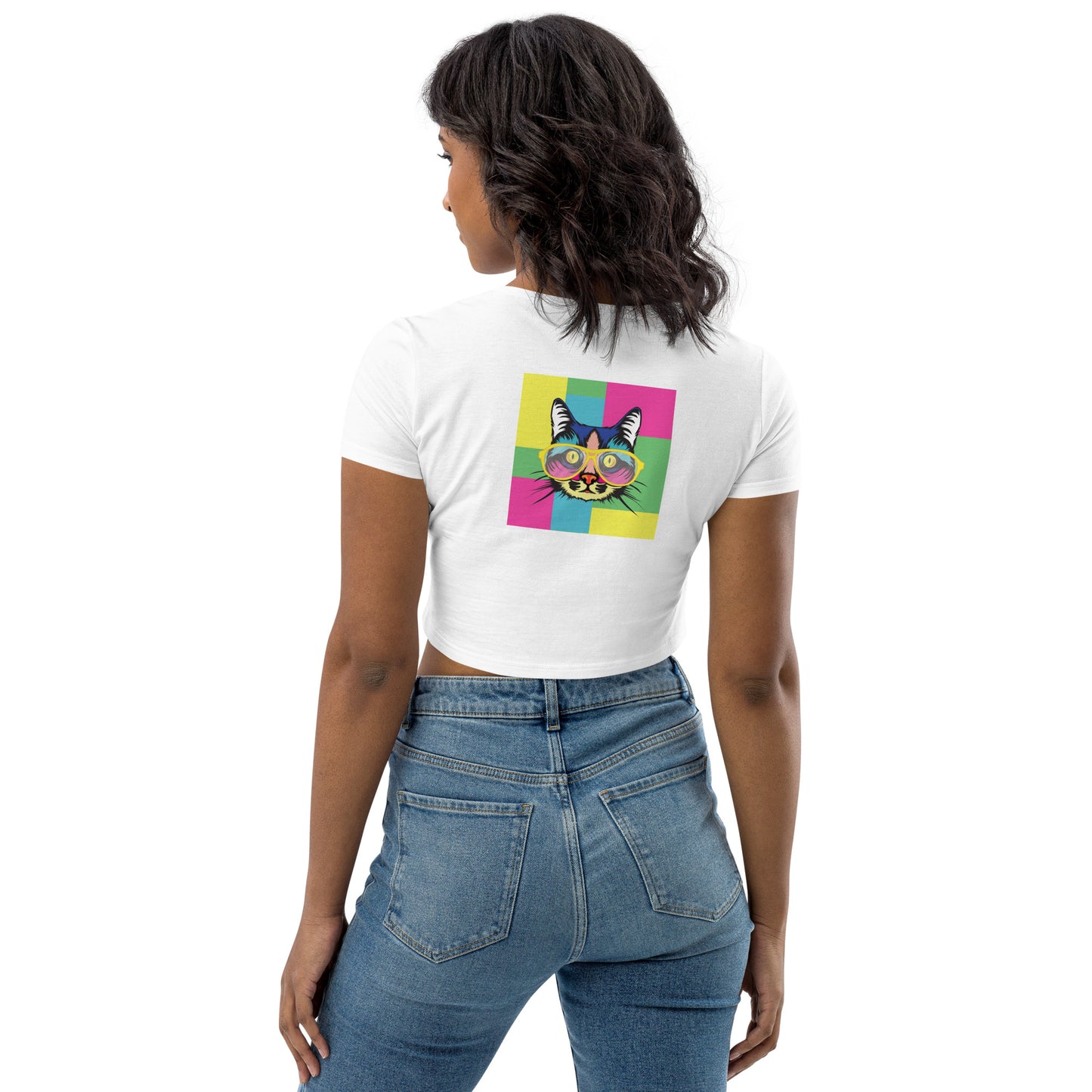 Organic Crop Top with Pop art design, by Vecteezy.com