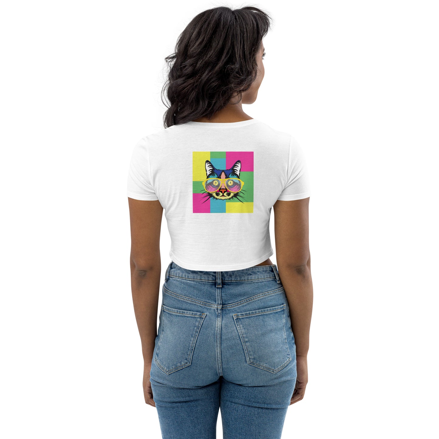 Organic Crop Top with Pop art design, by Vecteezy.com