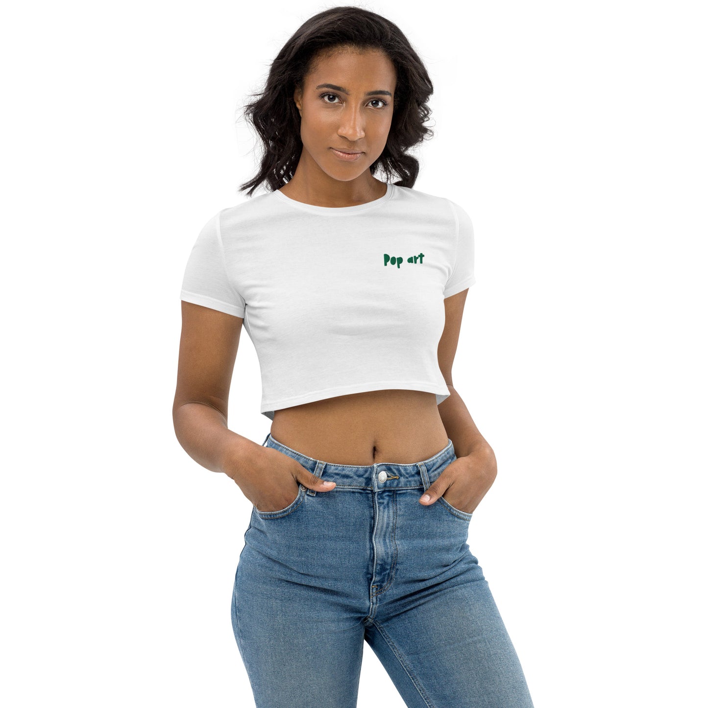 Organic Crop Top with Pop art design, by Vecteezy.com