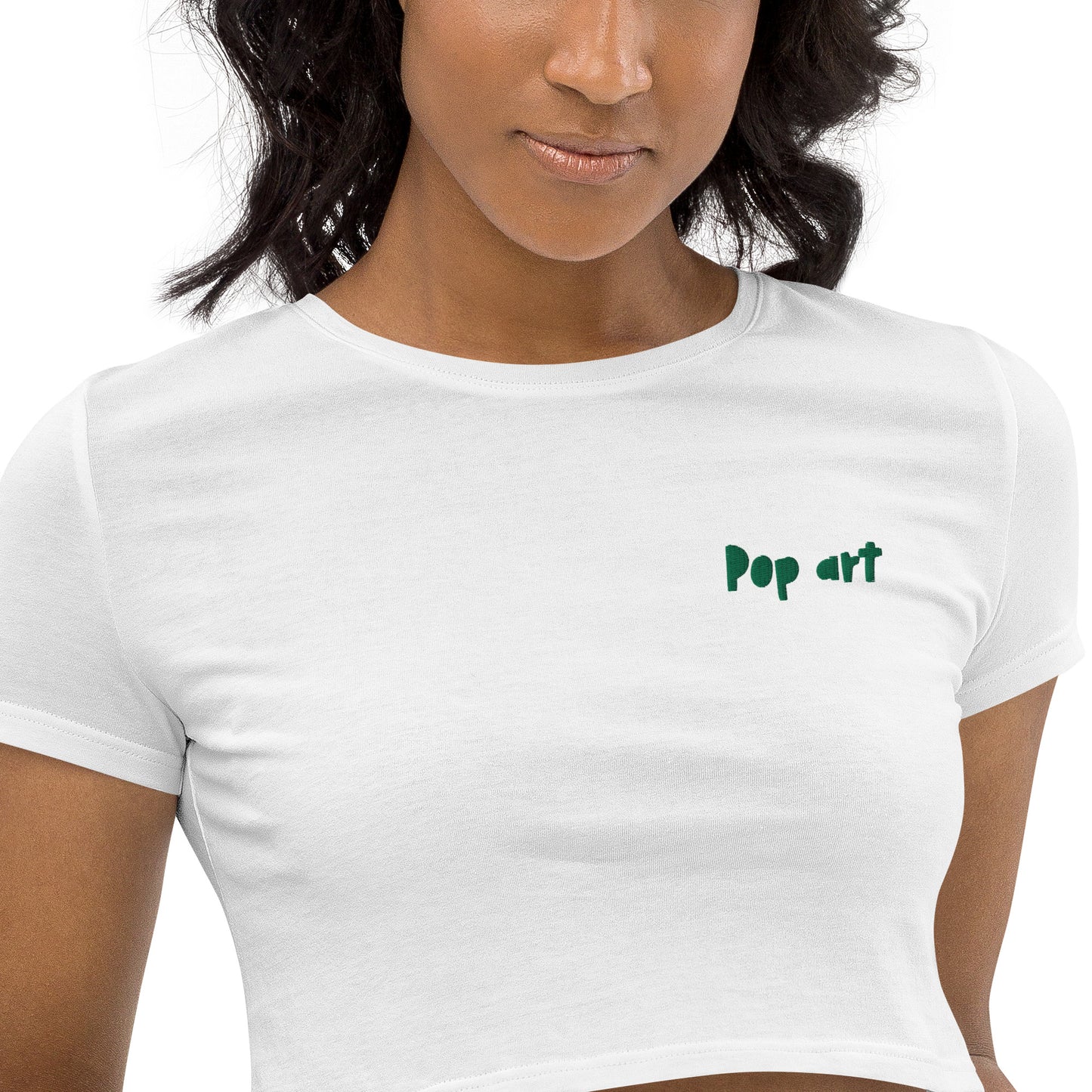 Organic Crop Top with Pop art design, by Vecteezy.com