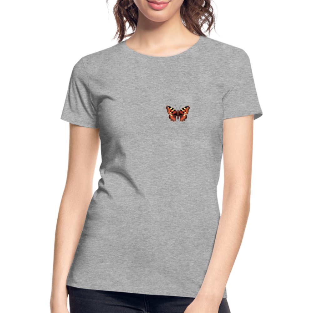 Women’s Premium Organic T-Shirt with butterfly logo (shipping to Europe) - heather grey