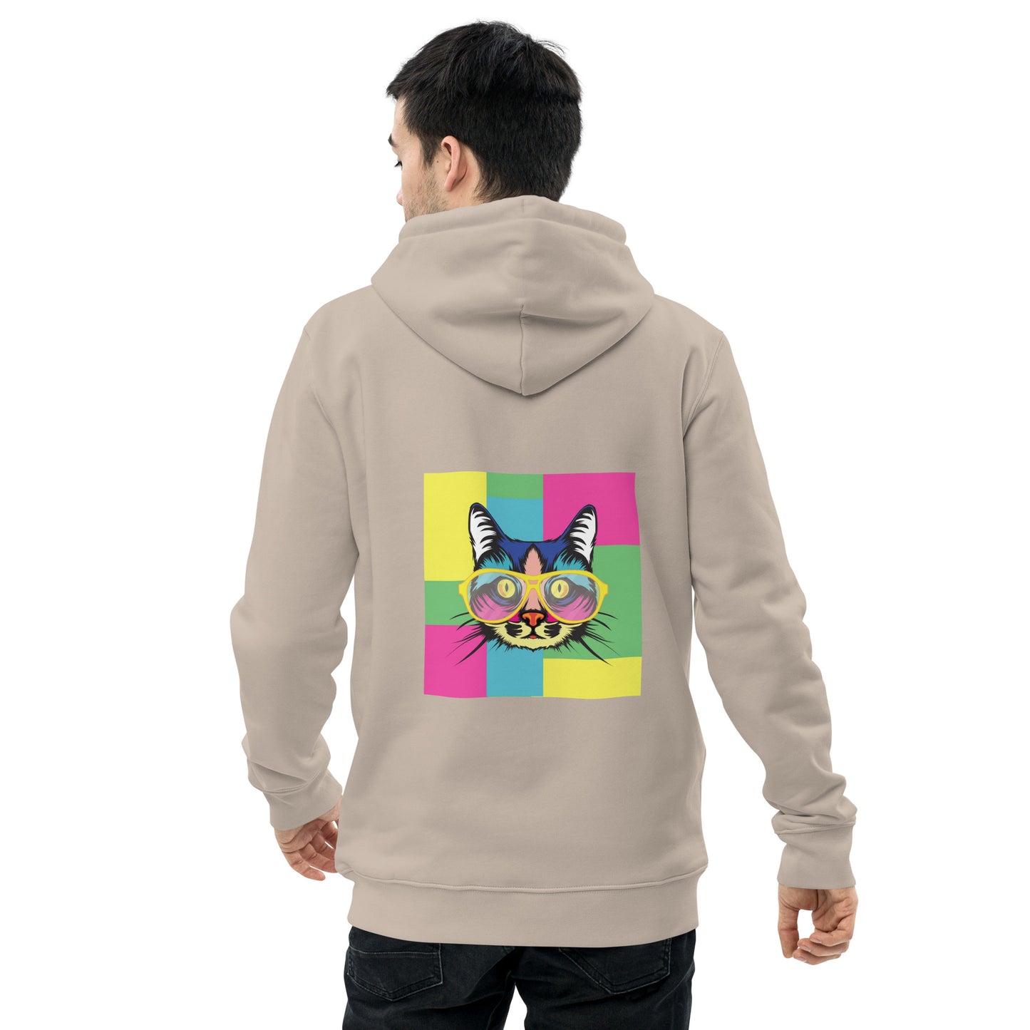 Unisex essential eco hoodie with Pop art design, by Vecteezy.com
