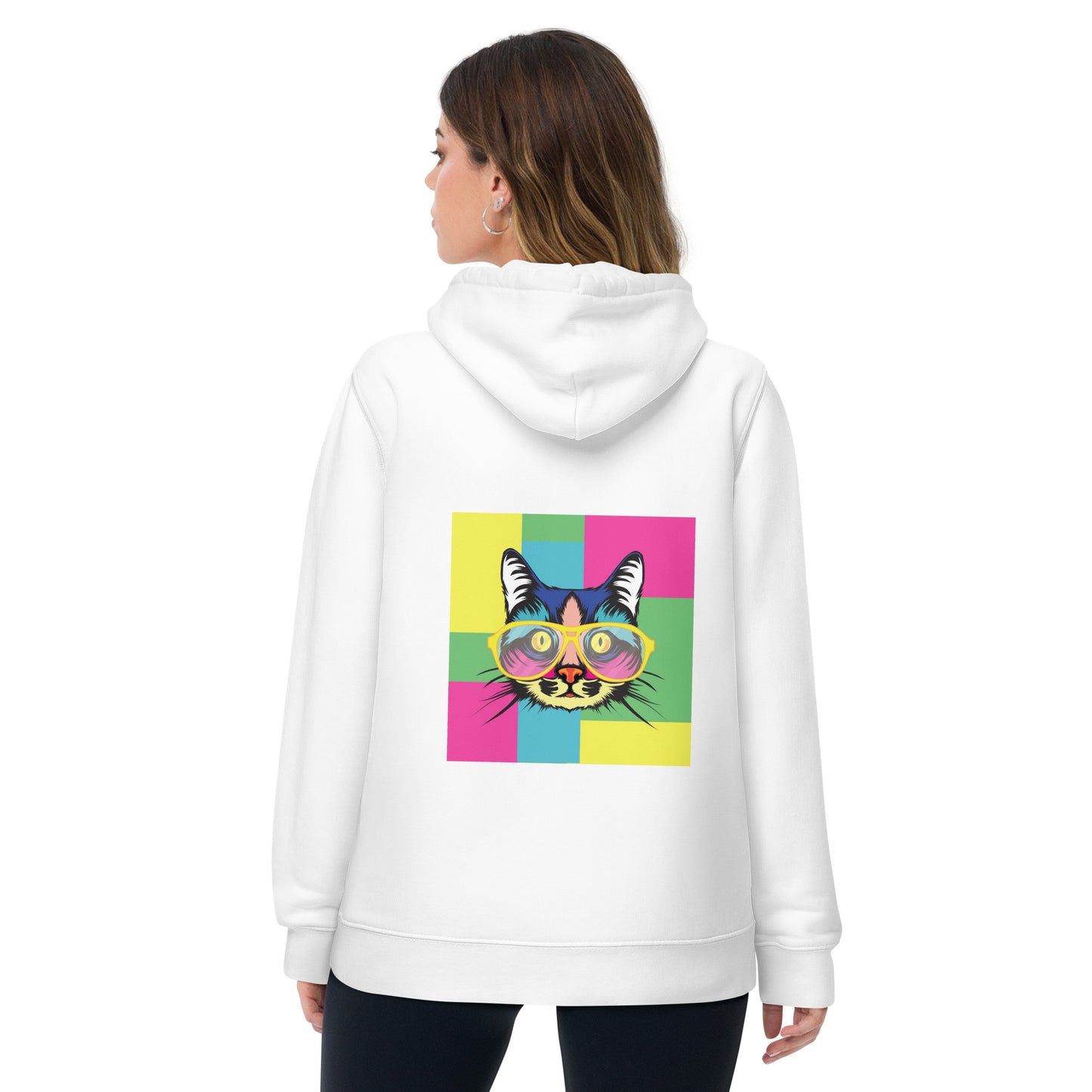 Unisex essential eco hoodie with Pop art design, by Vecteezy.com