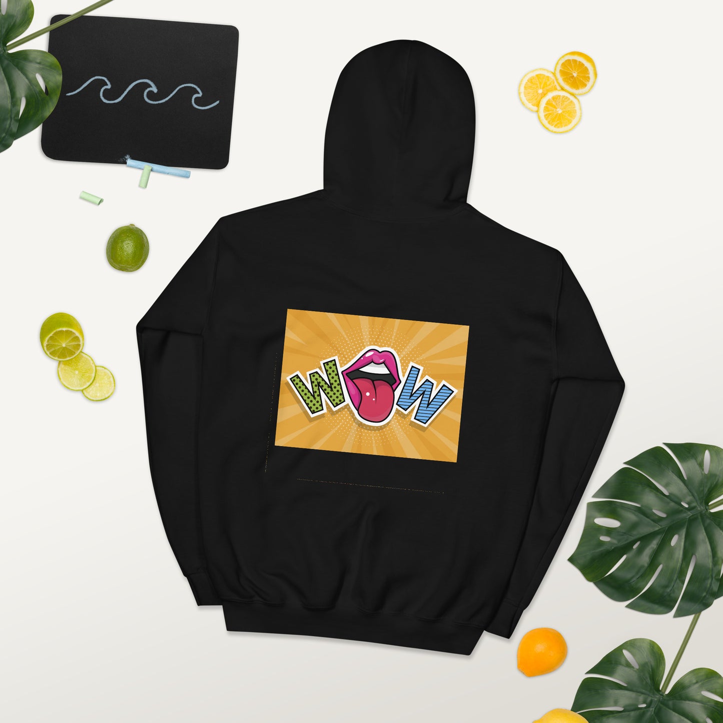 Unisex Hoodie with Wow design, by Vecteezy.com