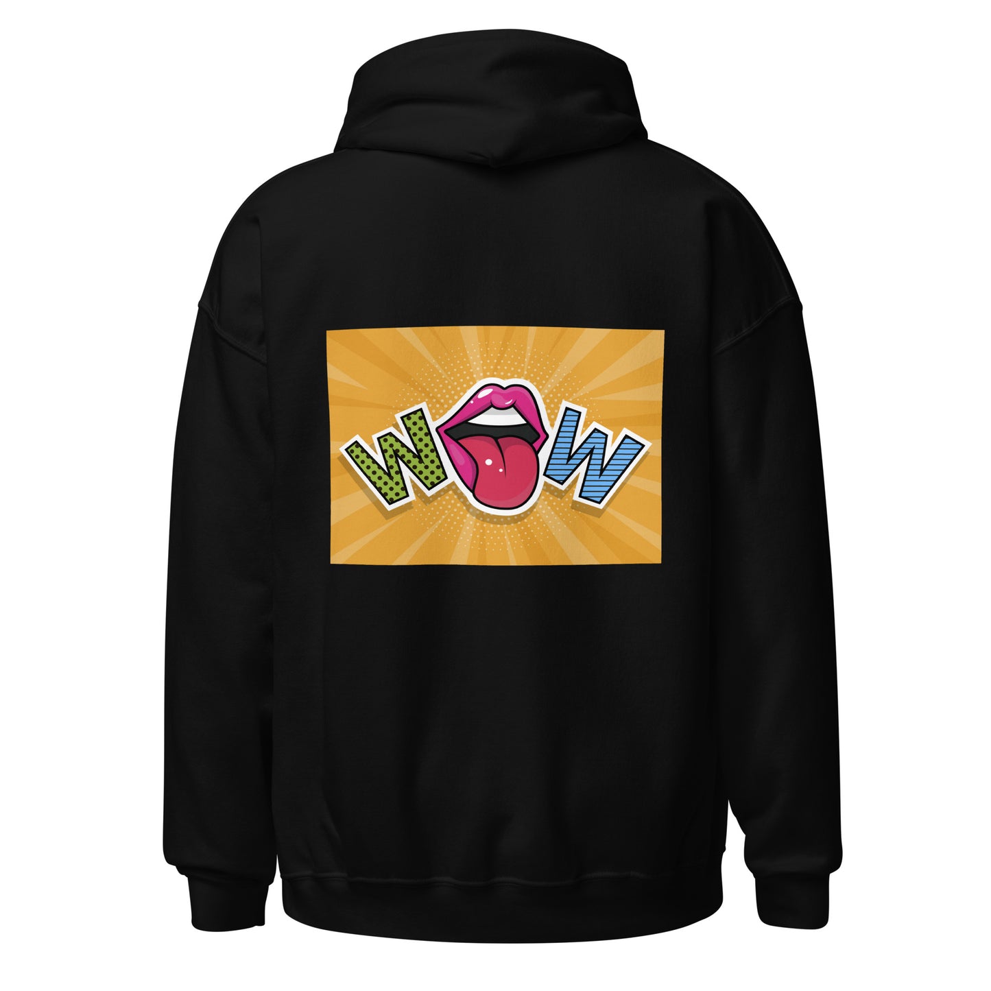 Unisex Hoodie with Wow design, by Vecteezy.com