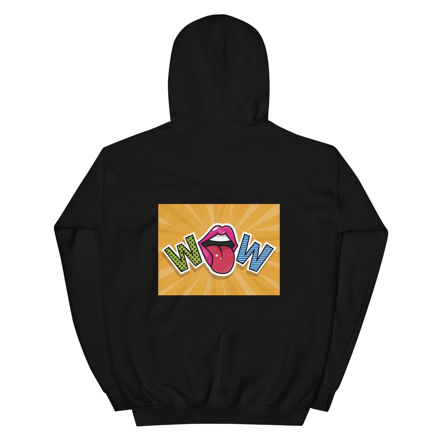 Unisex Hoodie with Wow design, by Vecteezy.com