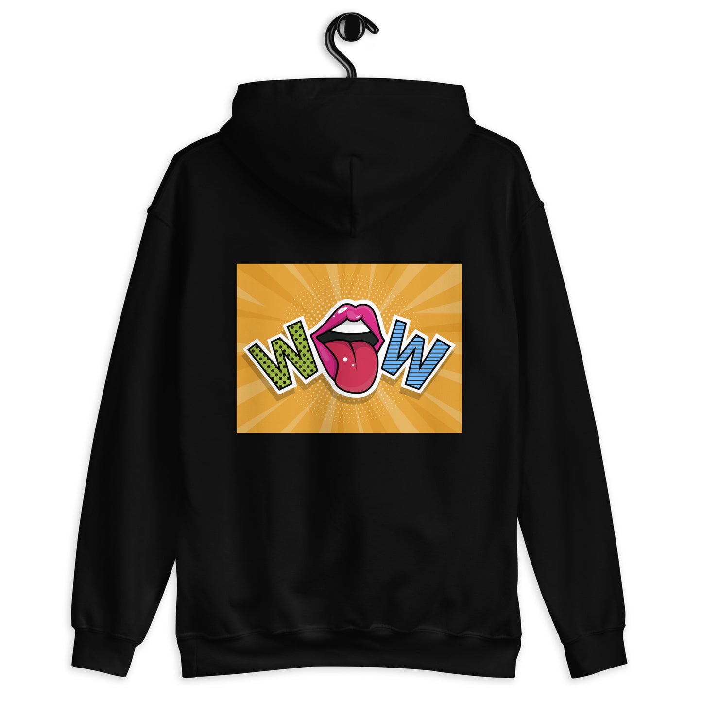 Unisex Hoodie with Wow design, by Vecteezy.com