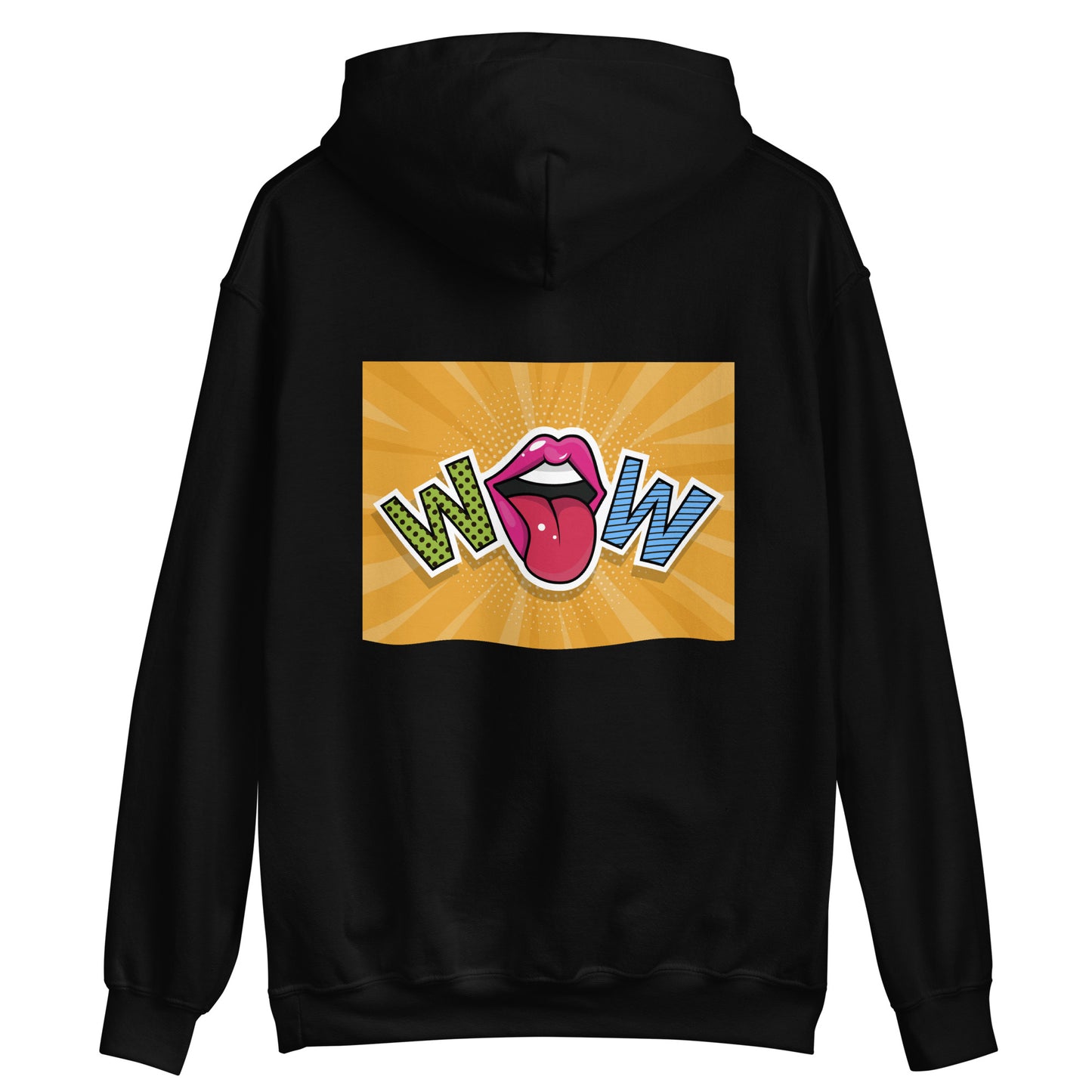 Unisex Hoodie with Wow design, by Vecteezy.com