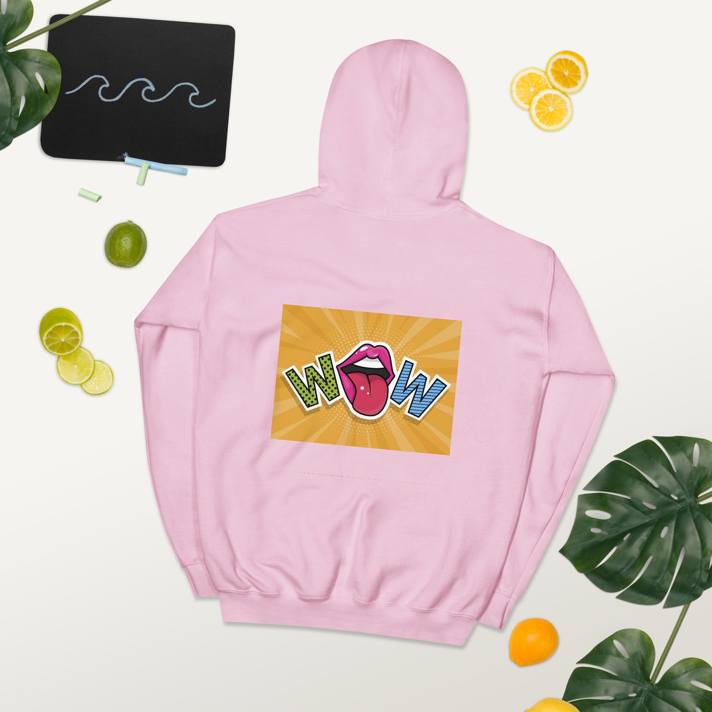 Unisex Hoodie with Wow design, by Vecteezy.com