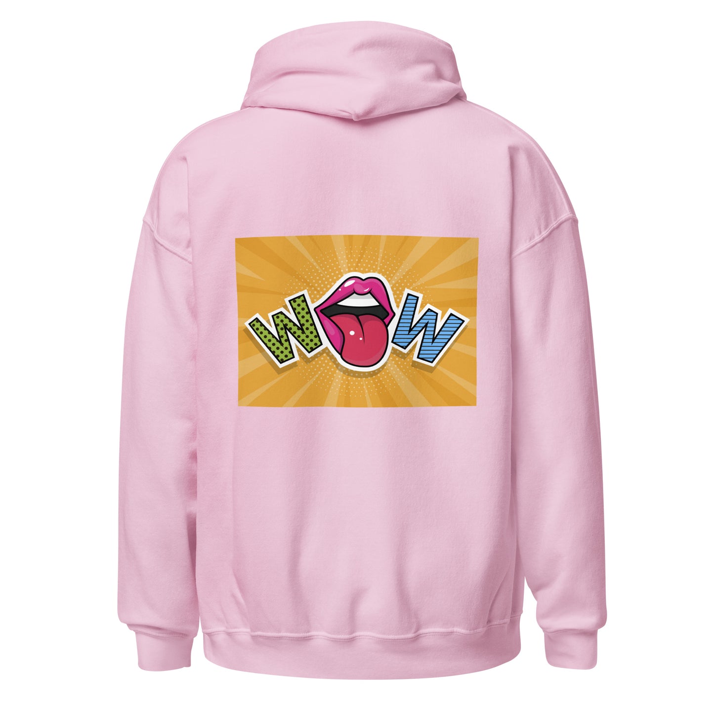 Unisex Hoodie with Wow design, by Vecteezy.com