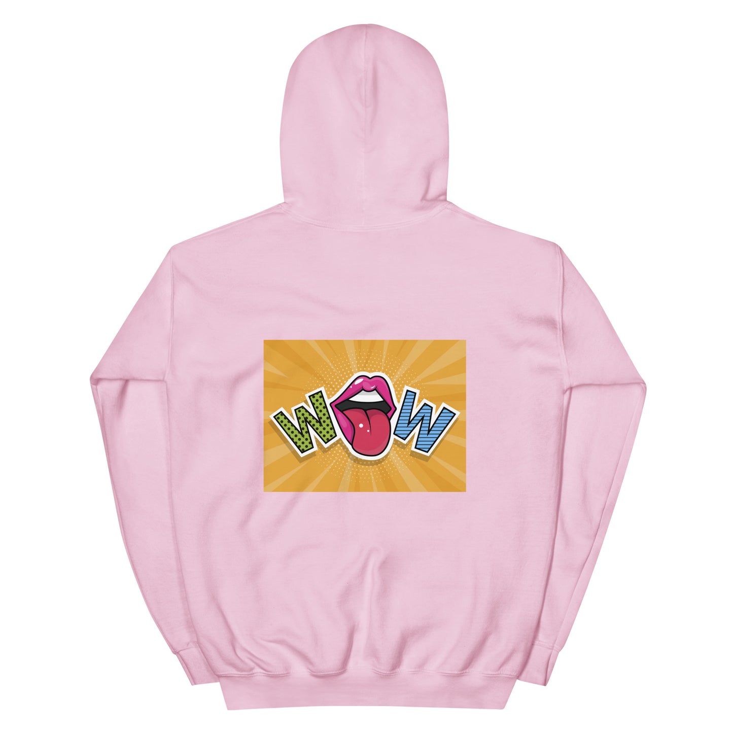 Unisex Hoodie with Wow design, by Vecteezy.com