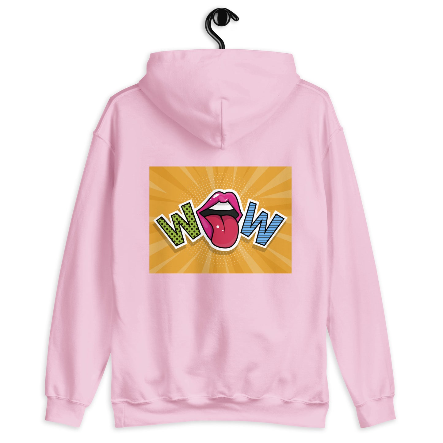 Unisex Hoodie with Wow design, by Vecteezy.com