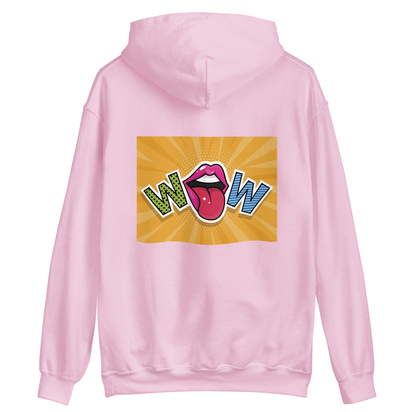 Unisex Hoodie with Wow design, by Vecteezy.com