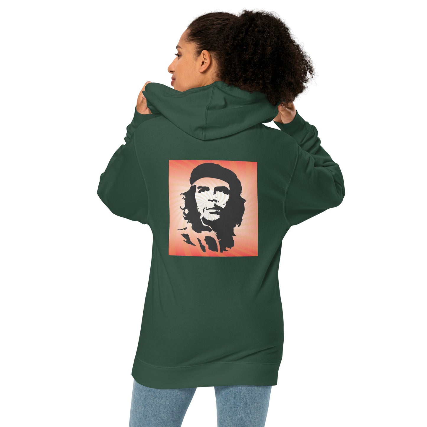 Unisex midweight hoodie with 1956 Cuban revolution design (sourced Vecteezy.com)